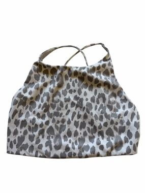 Victoria's Secret Gray Leopard High Neck Bralette
